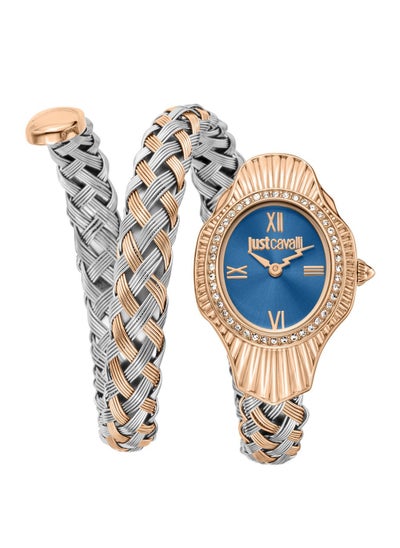 Buy Women Twined Embellished Bracelet Style Straps Blue Dial Watch JC1L305M0065 in UAE