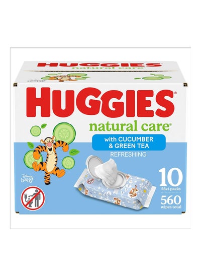 Buy Pack Of 2 Natural Care Refreshing Baby Wipes, 560 Wipes in UAE