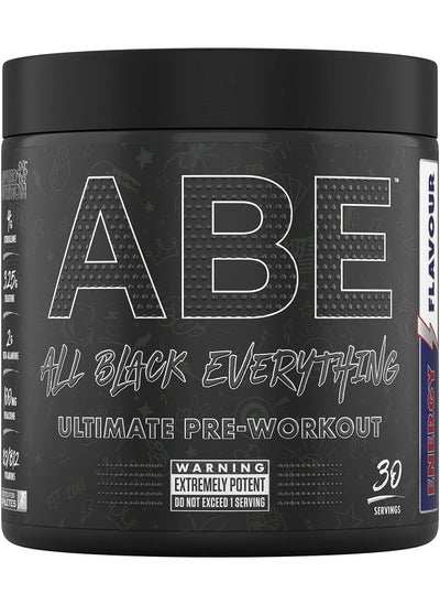 Buy Applied Nutrition ABE Pre Workout - All Black Everything Pre Workout Powder, Energy & Physical Performance with Citrulline, Creatine, Beta Alanine (375g - 30 Servings) (Energy Flavour) in UAE