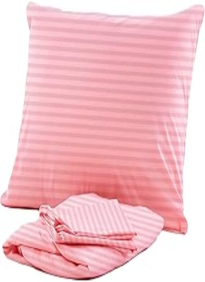 اشتري Ricrac Rillona Stripe Polycotton Fitted Sheet Set, 120 cm Size, Pink في مصر