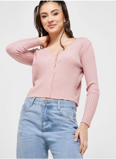 Buy Buttoned Cropped Cardigan in UAE