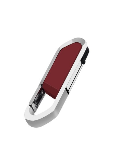 اشتري USB Flash Drive, Portable Metal Thumb Drive with Keychain, USB 2.0 Flash Drive Memory Stick, Convenient and Fast Pen Thumb U Disk for External Data Storage, (1pc 64GB Red) في الامارات