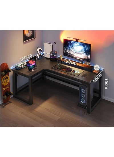 Buy L Shape Gaming and Computer Table for Home Office Workstation 120X100 cm (Left Corner) in UAE