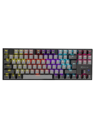 Buy GK-989A Gaming Mechanical Keyboard TKL Size - RED Switches - Rainbow Backlighting - USB Wired - ENG Double injection key caps Illumination | Grey / Black in Egypt