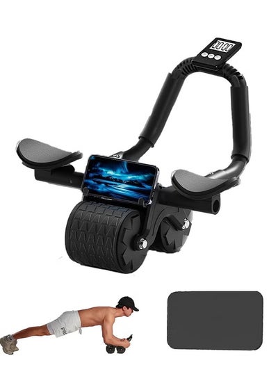 Buy Abdominal roller with elbow support, timing screen and phone holder/Abdominal roller with elbow support, timing screen and phone holder in Saudi Arabia