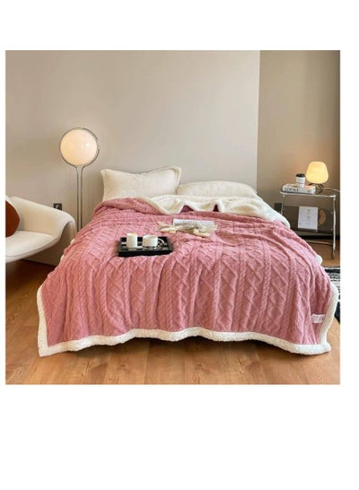 Buy Bedding Fleece Throw Blanket,Teal Warm Reversible Plush Fleece Bed Blanket in UAE