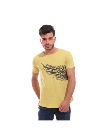 Buy Men's printed yellow T-shirt in Egypt