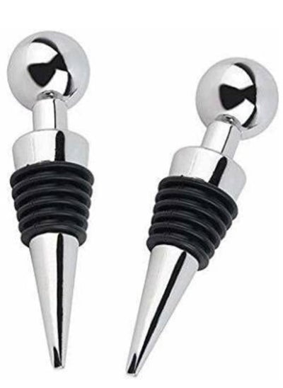 Buy 2 Pcs Bottle Stopper Stainless Steel Stoppers in UAE