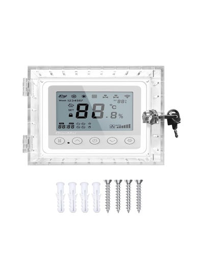 Buy Universal Thermostat Lock Box with Key, Clear Thermostat Guard for Wall, Thermostat Cover with Lock Fits Thermostats 6.5"H x 4.72"W x 1.65"D or Smaller (1 Set) in Saudi Arabia