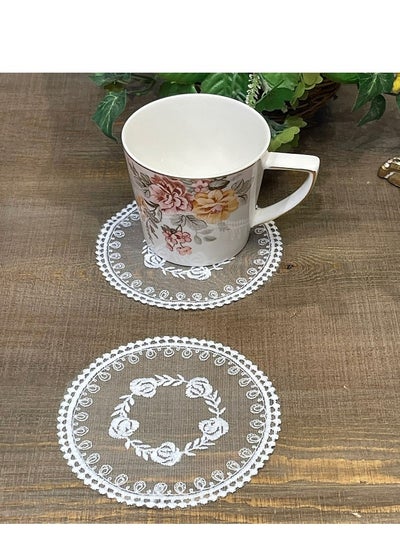 Buy 6-Piece Round Lace Coaster in UAE