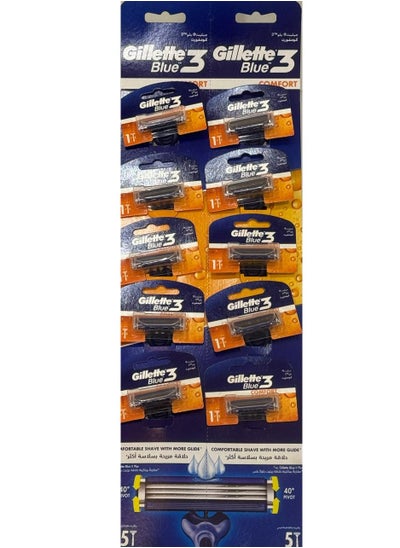 Buy Gillette Blue 3 Comfort Razor 10 Piece Set in Saudi Arabia