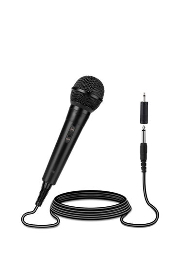 Buy Handheld Wired Microphone, Karaoke Microphone, Vocal Dynamic Mic for Speaker, Cardioid Dynamic Vocal Mic with 13ft Cable and ON/Off Switch, Suited for Amp, Mixer in UAE