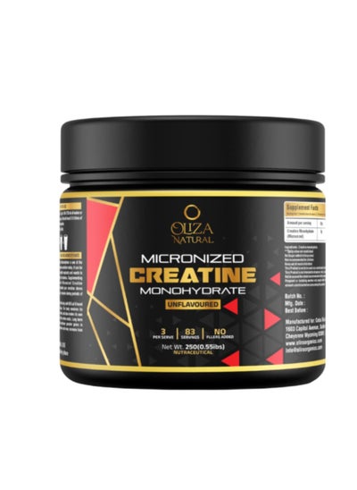 Buy Miconized Creatine Monohydrate Powder Unflavored 250gm 83 Serving in UAE