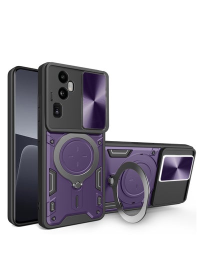 Buy SHIELD EGYPT For Oppo Reno10 Pro Plus Armored Camera Shield Cover Camera Lend Protection, Built-in 360° (Purple) in Egypt