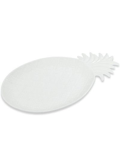 Buy Madagascar Serving Platter, White - 36x21.5 cm in UAE