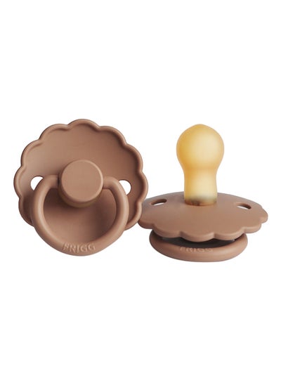 Buy Daisy Latex Baby Pacifier, 0-6 Months, Pack of 1, Size 1 - Peach Bronze in Saudi Arabia