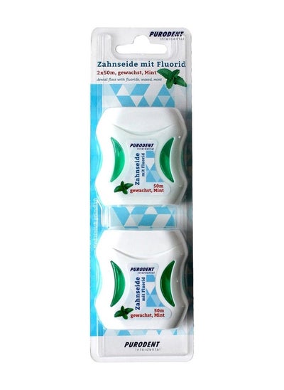 Buy Duple Waxed Dental Floss Fluoride Mint Flavor in Saudi Arabia