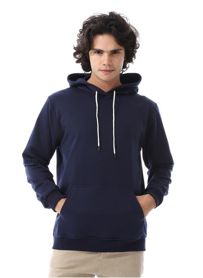 Buy Long Sleeves Fleeced Hoodie_Navy in Egypt