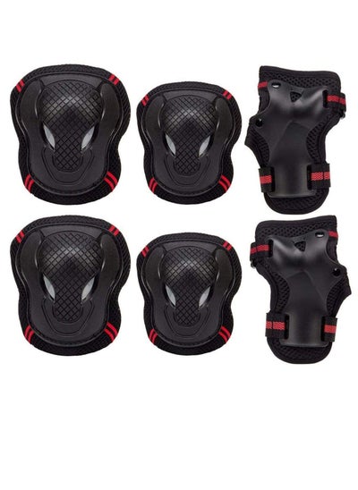 اشتري 6 Pcs Knee Pads And Elbow Pads For Children, Kids Knee Elbow Wrist Protective Guard Pads, Inline Skating Scooter Rollerblade Cycling Skateboard Protective Gear Set for Boys and Girls في الامارات