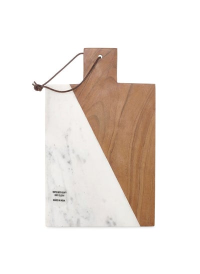 Buy Turium Chopping Board, White & Natural in UAE