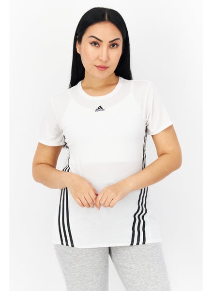 اشتري Women Sportswear Fit Short Sleeves Training Top, White في الامارات