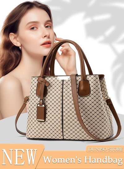 اشتري Elegant Women's Handbag with Removable Shoulder Strap Large Capacity Tote Shoulder Bag Fashion Ladies Satchel Bag for Office Travel Daily Bag في الامارات