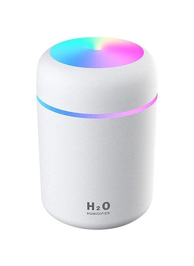 Buy Mist Humidifier, 300ml Mini Portable Humidifier with Multicolor LED Night Light, 2 Mist Mode and Auto Shut-Off, Personal Desktop Humidifier for Home Office Nursery, Super Quiet (White) in Saudi Arabia