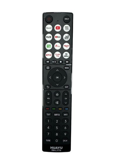 Buy Huayu Remote Control for Hisense LCD LED Smart TV with Many Shortcut Buttons Easy Setup Model RM-L1776 in UAE