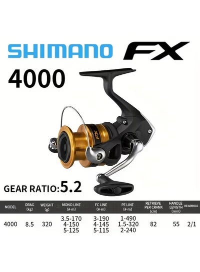 4000 reel for surf fishing Shimano FX 4000 Spinning Reel Fishing Reel Saltwater Freshwater Light  Jigging Surf Casting Spinning Reels Switchable Left Right Hand Handle price  in UAE | Noon UAE