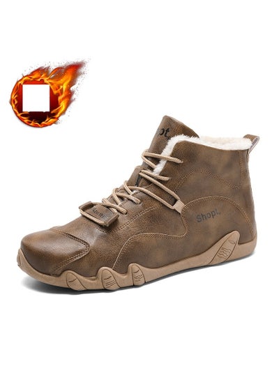 Buy Men's Fashionable Casual Shoes With High Collar Plush in UAE