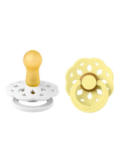 Buy Pack of 2 Boheme Latex Pacifier S2 White and Sunshine in UAE