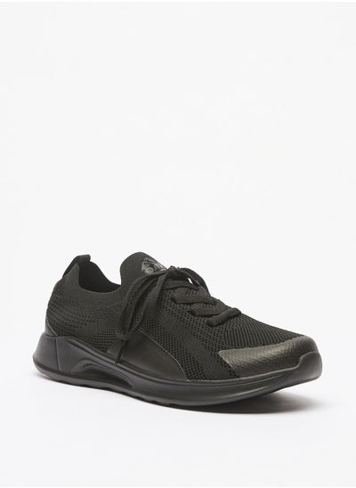 Buy Oaklan Textured Slip-On Sports Shoes With Lace Detail in Saudi Arabia