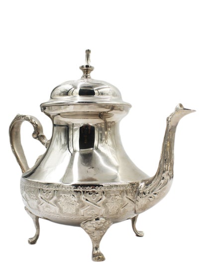 Buy Moroccan Arabic Traditional Silver Plated Tea Pot 20 X 22 cm in UAE