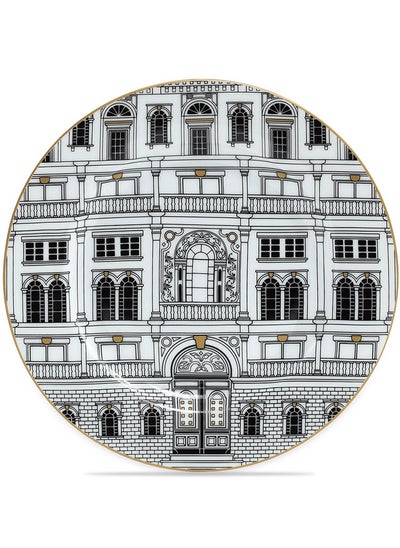 Buy Palazzo Side Plate, White & Black - 19 cm in UAE