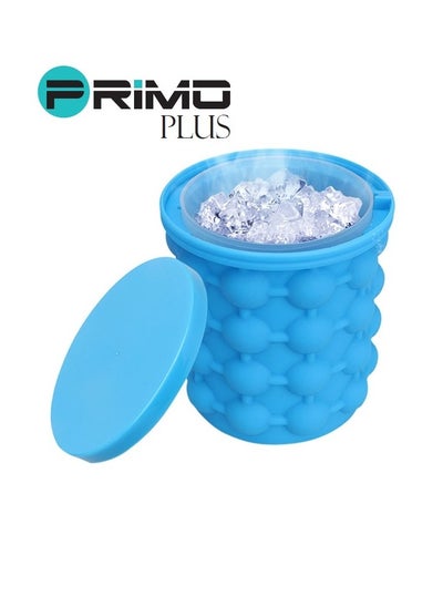 Buy Bucket Shape Ice Cube Maker Blue in Saudi Arabia