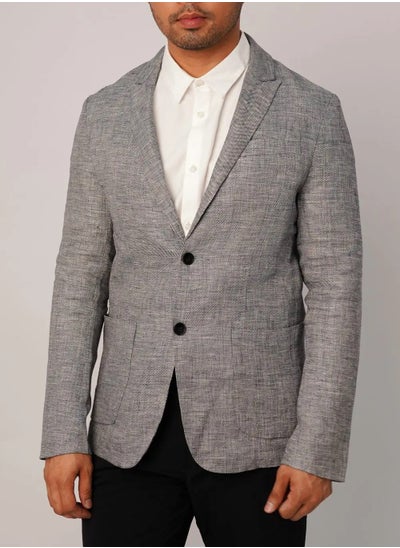 اشتري Men’s Summer Blazer – Mid Grey Melange في الامارات