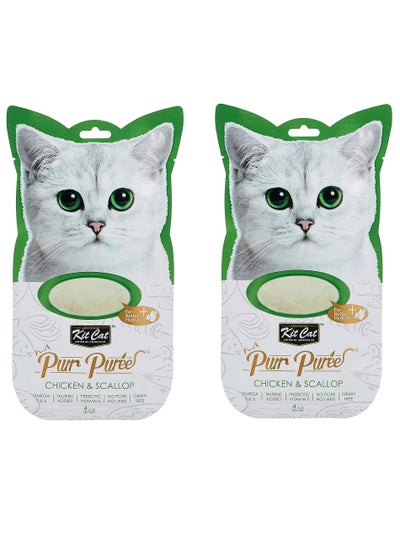 اشتري 2Pc Purr Puree Chicken And Scallop Cat Treats 4X15g في الامارات