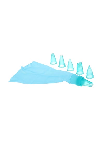 Buy Icing Bag With 6 Piece Nozzle Set Blue in Egypt