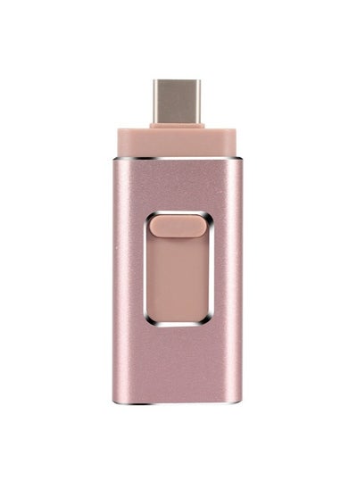 اشتري 8GB USB Flash Drive, Shock Proof 3-in-1 External USB Flash Drive, Safe And Stable USB Memory Stick, Convenient And Fast Metal Body Flash Drive, Rose Gold (Type-C Interface + apple Head + USB) في السعودية