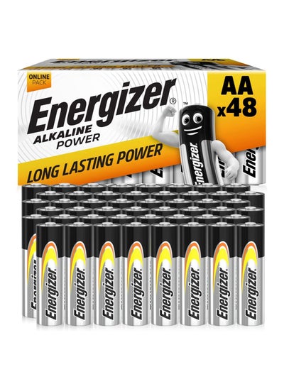 Energizer AA Batteries, Alkaline Power, 48 Pack, Double A Battery Pack ...