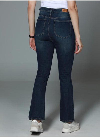 Buy High Rise Bootcut Clean Look Light Fade Jeans in Saudi Arabia