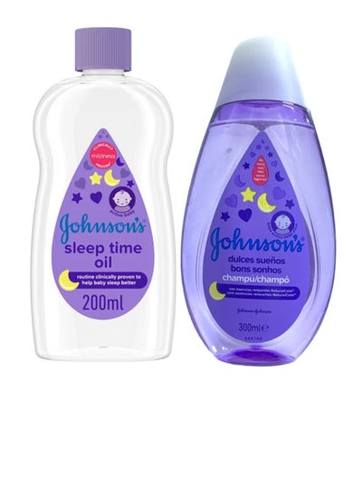 Buy Bedtime baby oil 200 ml + Bedtime baby shampoo 300 ml in Saudi Arabia