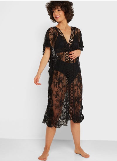 Buy Mesh Embroidered Cover Up in UAE