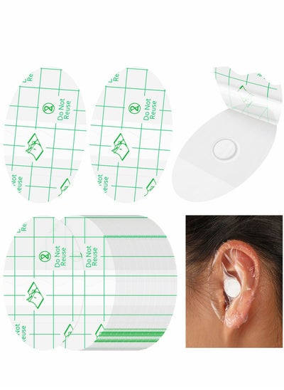 Baby Waterproof Ear Stickers,Newborn Ear Protector for Swimming Showering and Other Water Sports Kids Size30 Pack, Clear