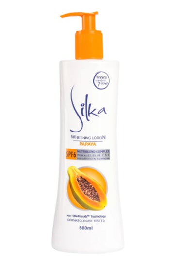 Buy Silka Skin Whitening Body Lotion With Papaya 500ml in Saudi Arabia