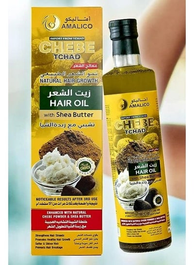 Buy Chebe Oil for Hair Growth with SHEA BUTTER - Ready-to-Use Authentic African Chebe Powder for Hair Growth, Shea Butter, Palm Oil, Almond Oil, Olive Oil, Ostrich Oil 250 ML in UAE