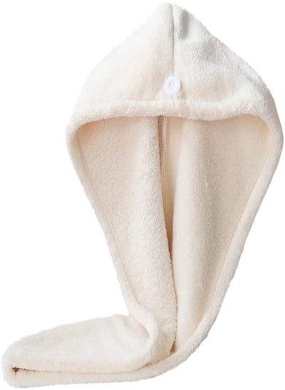 Buy Hair drying towel of the finest cotton off-white color in Saudi Arabia