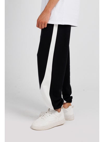Buy Men SWEATPANTS WITH CONTRASTED CUTLINE in Egypt