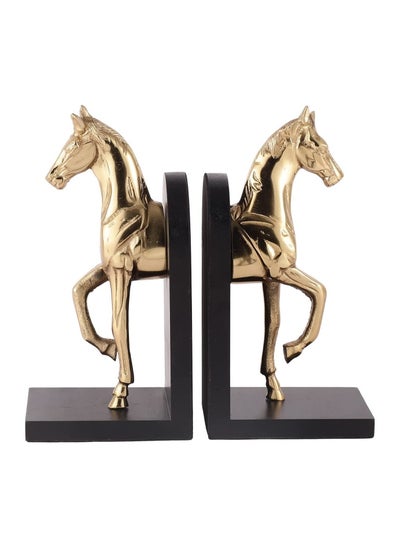 اشتري Trotting Horse Bookend - نهايات الكتب - نهايات الكتب المزخرفة للحصان، حامل كتب الحصان، حامل كتب فضي، لهجة رف الكتب، ديكور لمكتبة المنزل (فضي) في الامارات