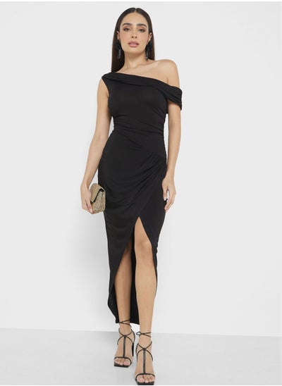 Buy Side Slit Ruched Dress in UAE